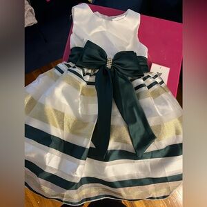 Rare Editions White and Green Dress